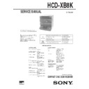 Sony HCD-XB8K, LBT-XB8AVK, LBT-XB8AVKS Service Manual