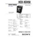 hcd-xgv50 service manual