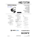 Sony HMZ-T3, HMZ-T3W Service Manual