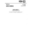 Sony HSA-EC1 (serv.man2) Service Manual