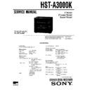 Sony HST-A2000, HST-A3000, HST-A3000K, LBT-3000LD, LBT-A3000K Service Manual