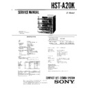 Sony HST-A20K, HST-A220K, HST-A22K, LBT-A20K Service Manual