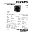 Sony HST-A30, HST-A30K, HST-A330K, HST-A33K, LBT-A30, LBT-A30K Service Manual