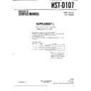 Sony HST-D107 Service Manual