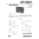 Sony HST-SE581, SEN-R4820, SEN-T481 Service Manual