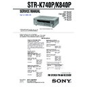 Sony HT-1700D, HT-5500D, HT-DDW740, HT-DDW840, STR-K740P, STR-K840P Service Manual