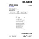 Sony HT-1700D Service Manual