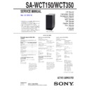 Sony HT-CT150, HT-CT350, SA-WCT150, SA-WCT350 Service Manual