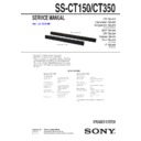 Sony HT-CT150, HT-CT350, SS-CT150, SS-CT350 Service Manual