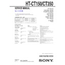 Sony HT-CT150, HT-CT350 Service Manual