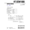 Sony HT-DDW1000 Service Manual
