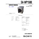 Sony HT-DDW1500, SA-WP1500 Service Manual