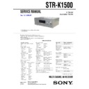 Sony HT-DDW1500, STR-K1500 Service Manual