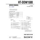Sony HT-DDW1500 Service Manual