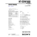 Sony HT-DDW1600 Service Manual