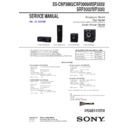 Sony HT-DDW2500, HT-DDW3000, SS-CNP3000, SS-CRP3000, SS-MSP3000, SS-SRP3000, SS-WP3000 Service Manual