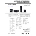 Sony HT-DDW5000, HT-DDW7000, SA-WP5000, SS-CNP5000, SS-CRP5000, SS-CRP7001, SS-MSP5000, SS-SRP5000 Service Manual