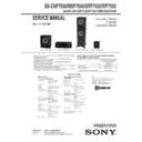 Sony HT-DDW5500, HT-DDW7500, HT-DDW8500, SS-CNP7500, SS-MSP7500, SS-SRP7500, SS-WP7500 Service Manual