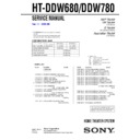 Sony HT-DDW680, HT-DDW780 Service Manual