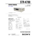 Sony HT-DDW700, STR-K700 Service Manual
