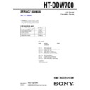 Sony HT-DDW700 Service Manual