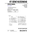 Sony HT-DDW740, HT-DDW840 Service Manual