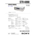 Sony HT-DDW890, STR-K890 Service Manual