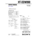 Sony HT-DDW890 Service Manual