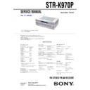 Sony HT-DDW970, STR-K970P Service Manual
