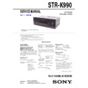 Sony HT-DDW990, STR-K990 Service Manual