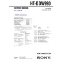 Sony HT-DDW990 Service Manual