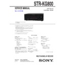 Sony HT-DDWG800, STR-KG800 Service Manual