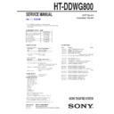 Sony HT-DDWG800 Service Manual