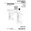 Sony HT-K170, HT-K215, SA-VE215, SA-WMS215, SS-MS215 Service Manual