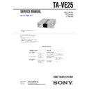 Sony HT-K25, TA-VE25 Service Manual