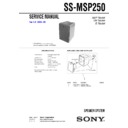 Sony HT-K250, SS-MSP250 Service Manual