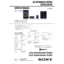 Sony HT-K5, SA-WP9000, SS-BSP5K, SS-CNP5K, SS-SRP5K Service Manual
