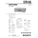 Sony HT-K5, STR-K5 Service Manual