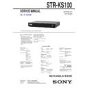 Sony HT-SF100, HT-SS100, STR-KS100 Service Manual