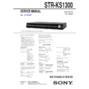 Sony HT-SF1300, HT-SS1300, STR-KS1300 Service Manual
