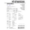 Sony HT-SF360, HT-SS360 Service Manual