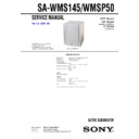 Sony HT-SL50, HT-SL55, HT-SL60, SA-VE145, SA-VE2M, SA-WMS145, SA-WMSP50 Service Manual