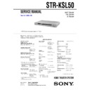 Sony HT-SL50, HT-SL55, HT-SL70, STR-KSL50 Service Manual
