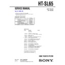 Sony HT-SL65 Service Manual
