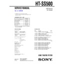 Sony HT-SS500 Service Manual