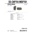 Sony HT-V700DP, SS-CNP761, SS-MSP761 Service Manual