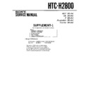 Sony HTC-H2800 Service Manual