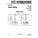 Sony HTC-H2900, HTC-H3900 Service Manual