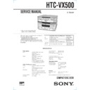 Sony HTC-VX500, MHC-VX500, MHC-VX700AV Service Manual