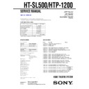 Sony HTP-1200, HT-SL500, SA-WMSP501 Service Manual